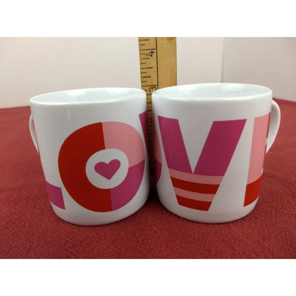 Crate & Barrel LOVE HEART MUGS 3